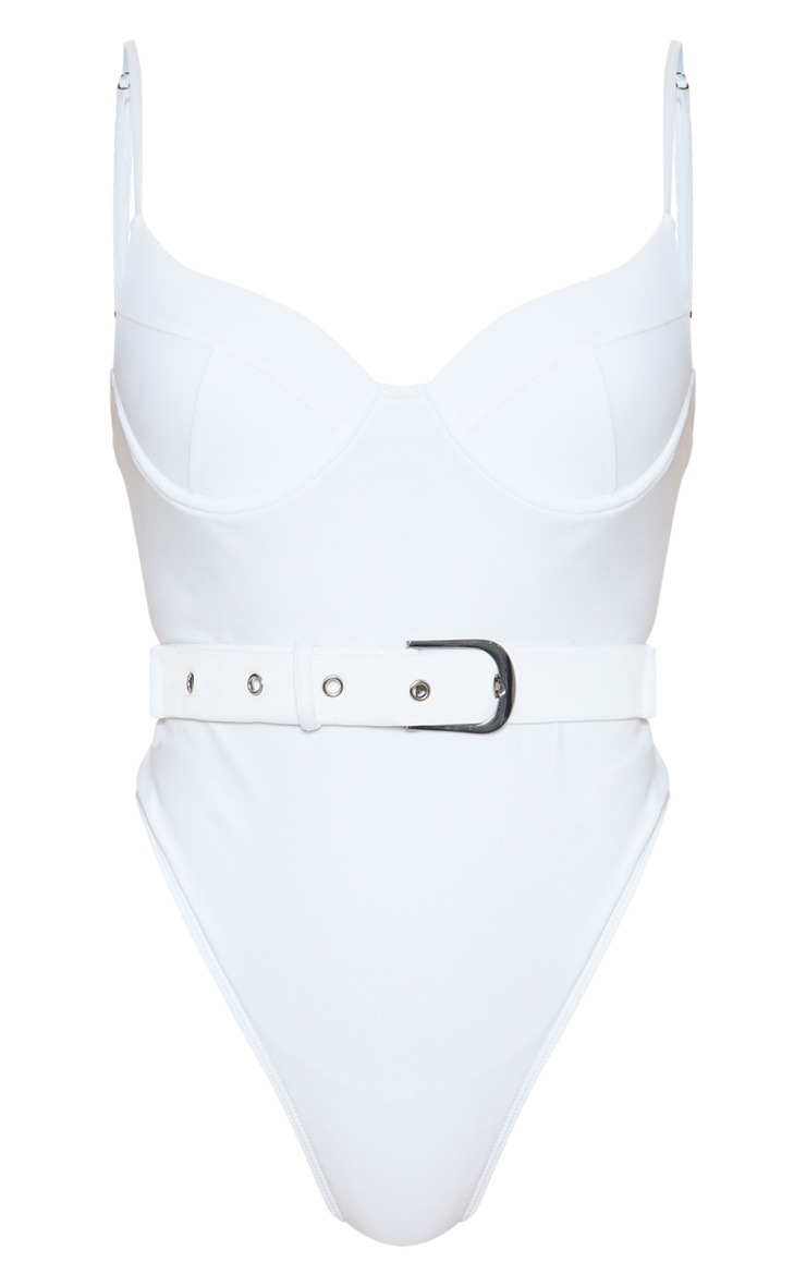 white cupped swimsuit