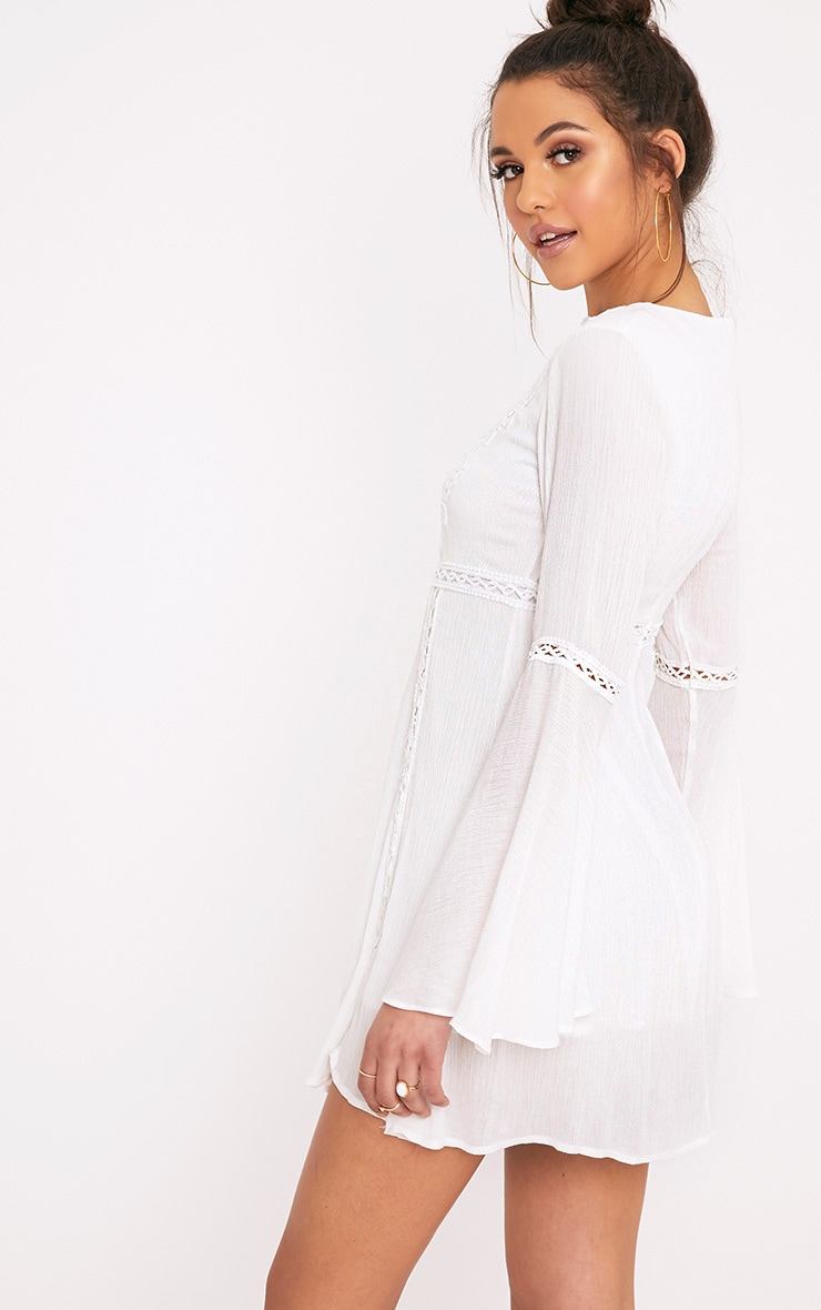 Swing Dress with Crochet Lace Inserts