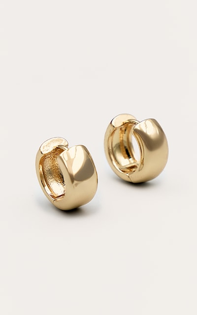 Gold Huggie Hoop Earrings