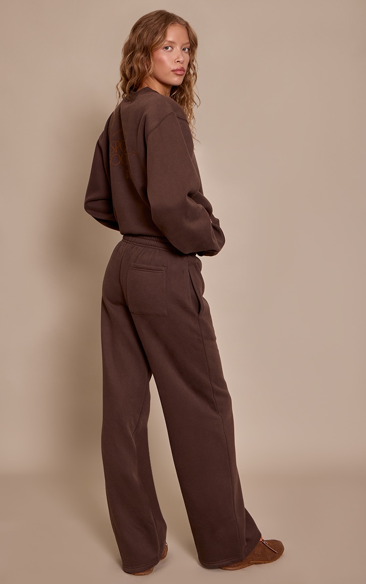 Chocolate PLT Sports Society Straight Leg Sweatpants image 3