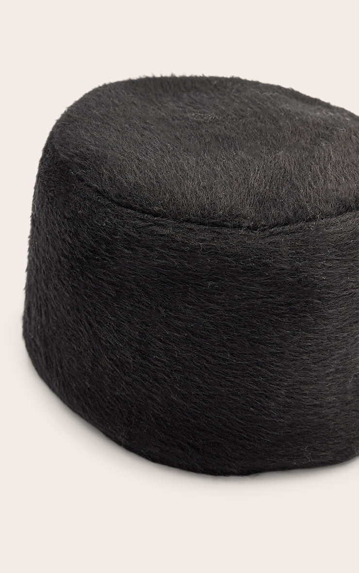 Black Faux Fur Russian Hat image 3