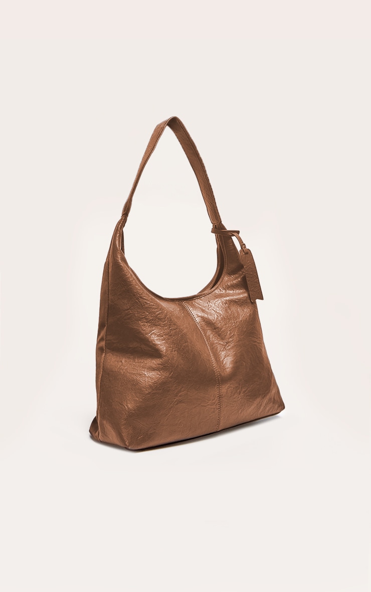 Tan Faux Suede Tote Bag image 2