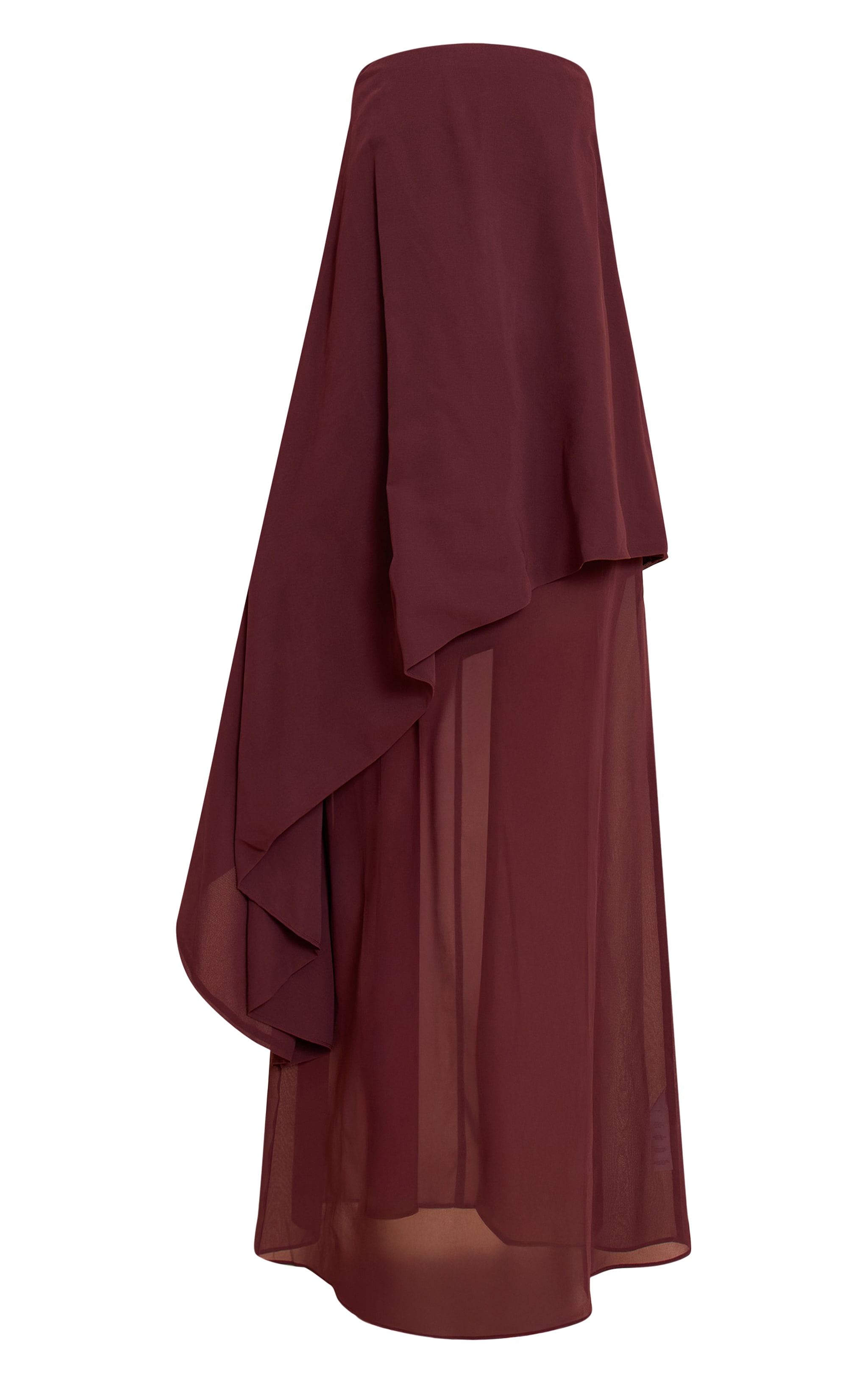 Chocolate Chiffon Bandeau Overlay Maxi Dress image 5