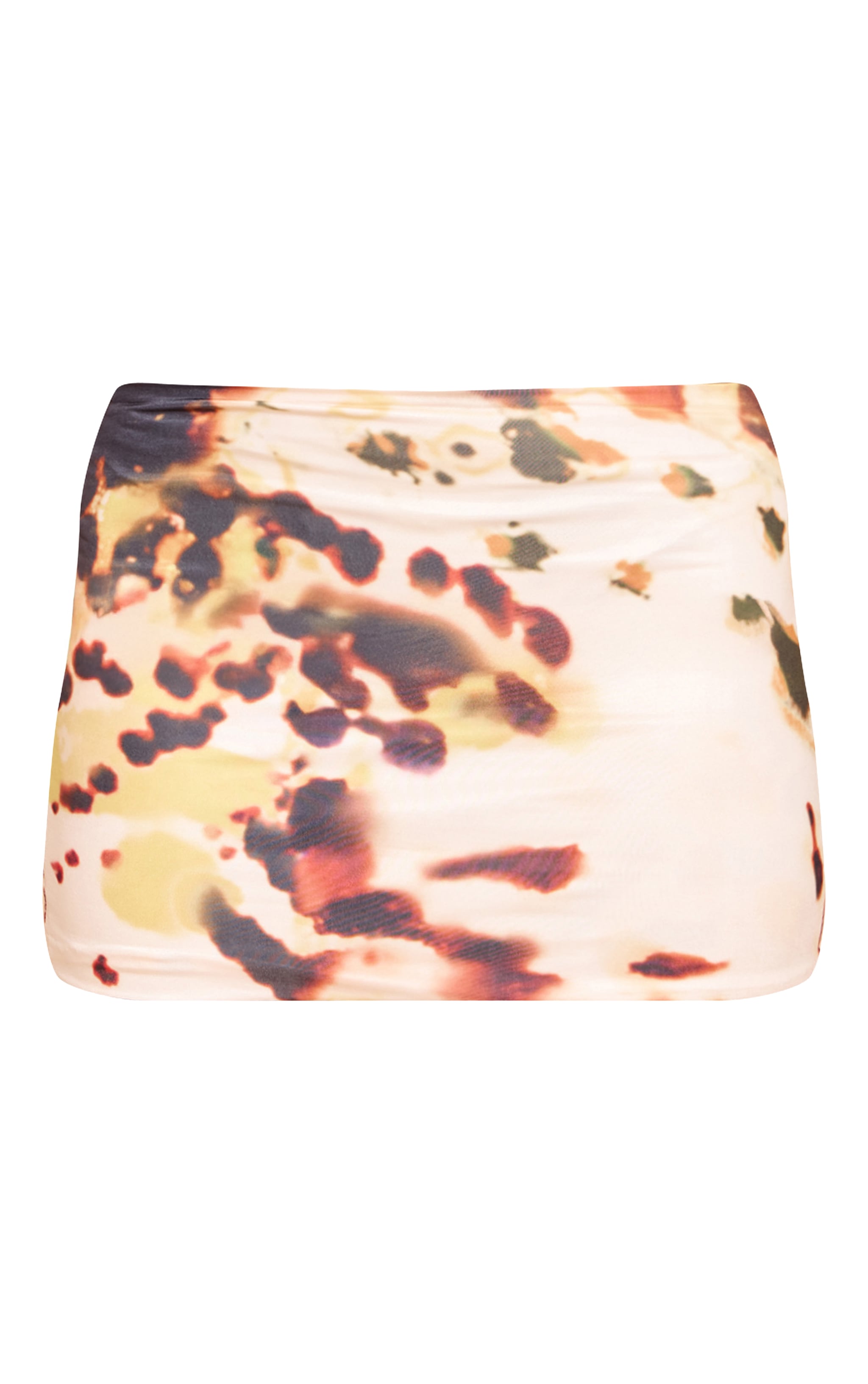Multi Abstract Print Double Layer Slinky Mini Skirt image 6