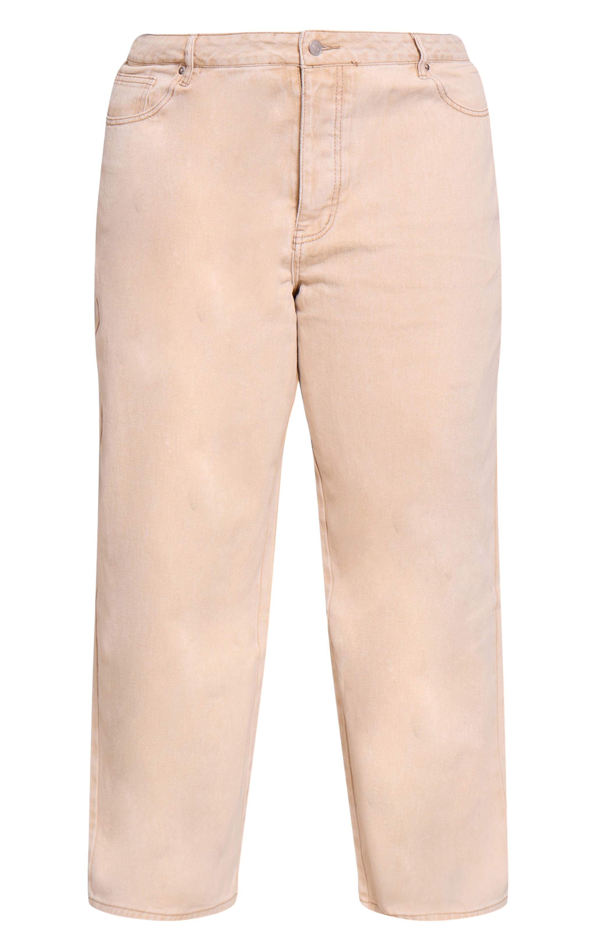 Plus Light Stone Straight Leg Dip Front  Jeans image 5
