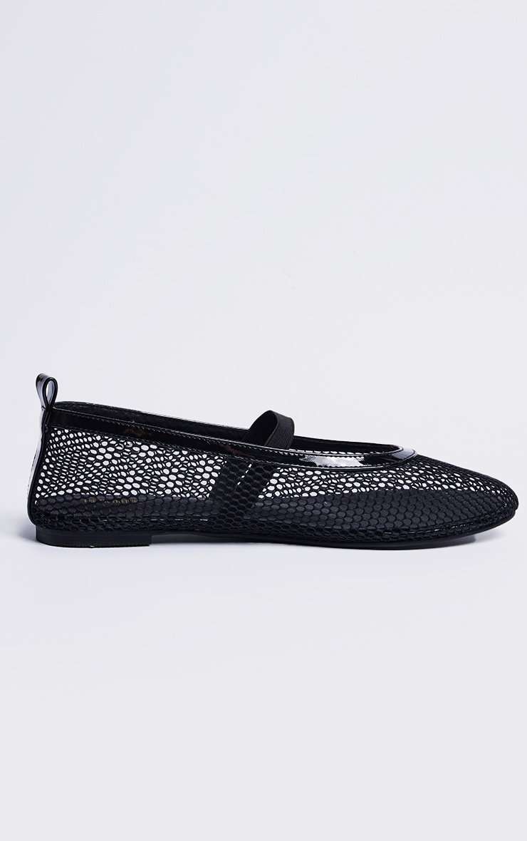 Black Mesh Ballet Flats image 4