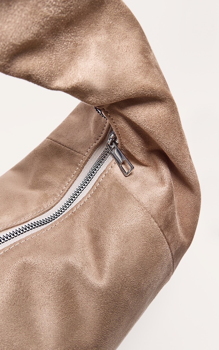 Mink Oversized Faux Suede Tote image 3