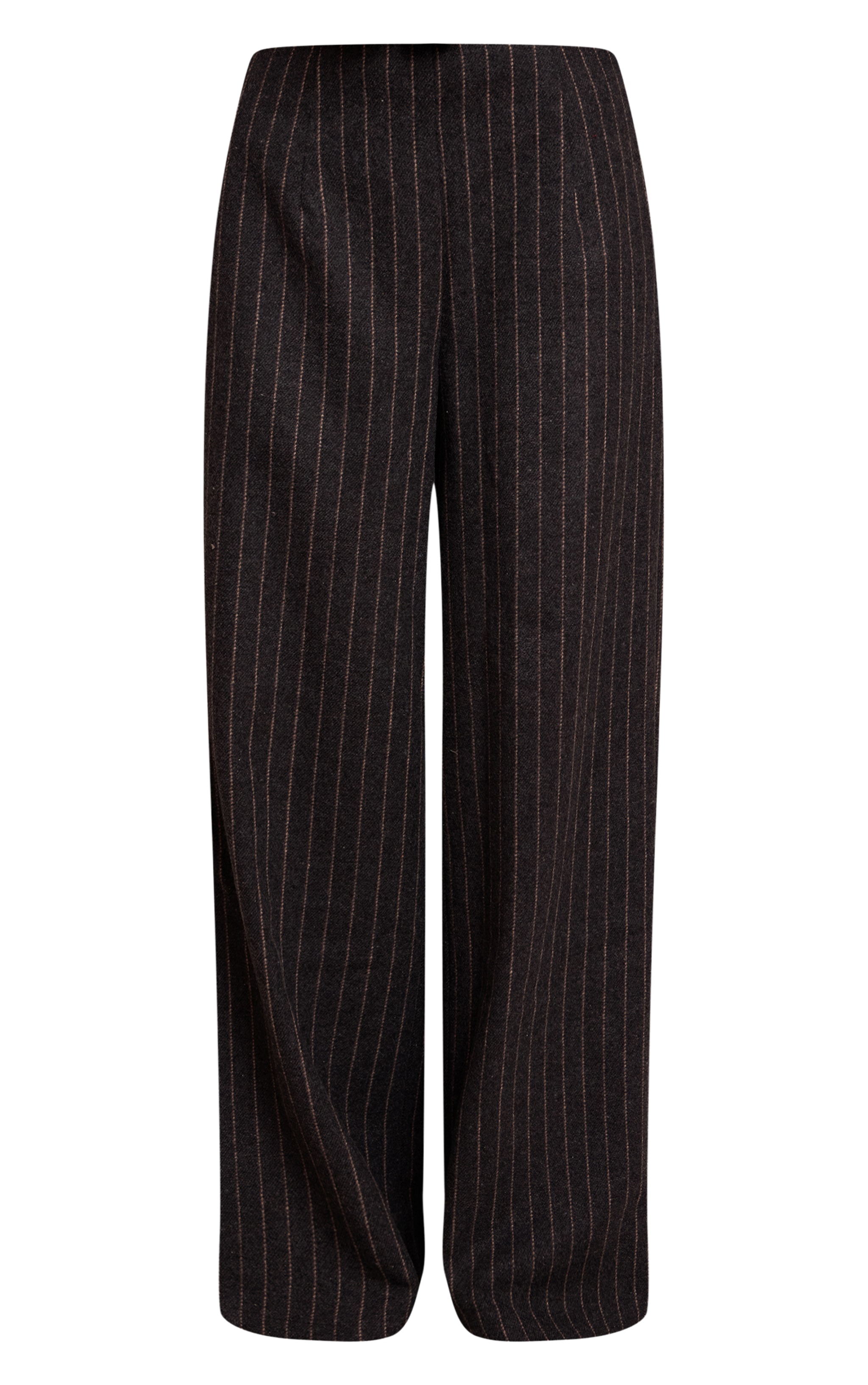 Charcoal Grey Brushed Pinstripe Pants image 5