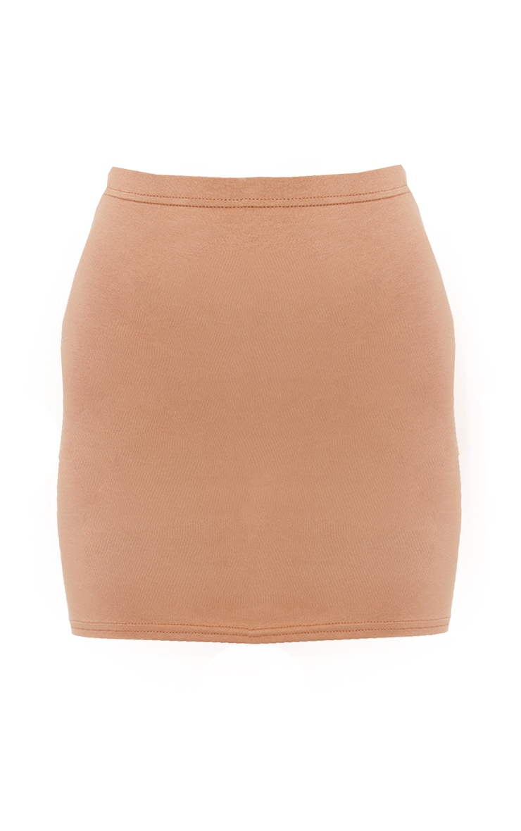 Basic Camel Jersey Mini Skirt image 6