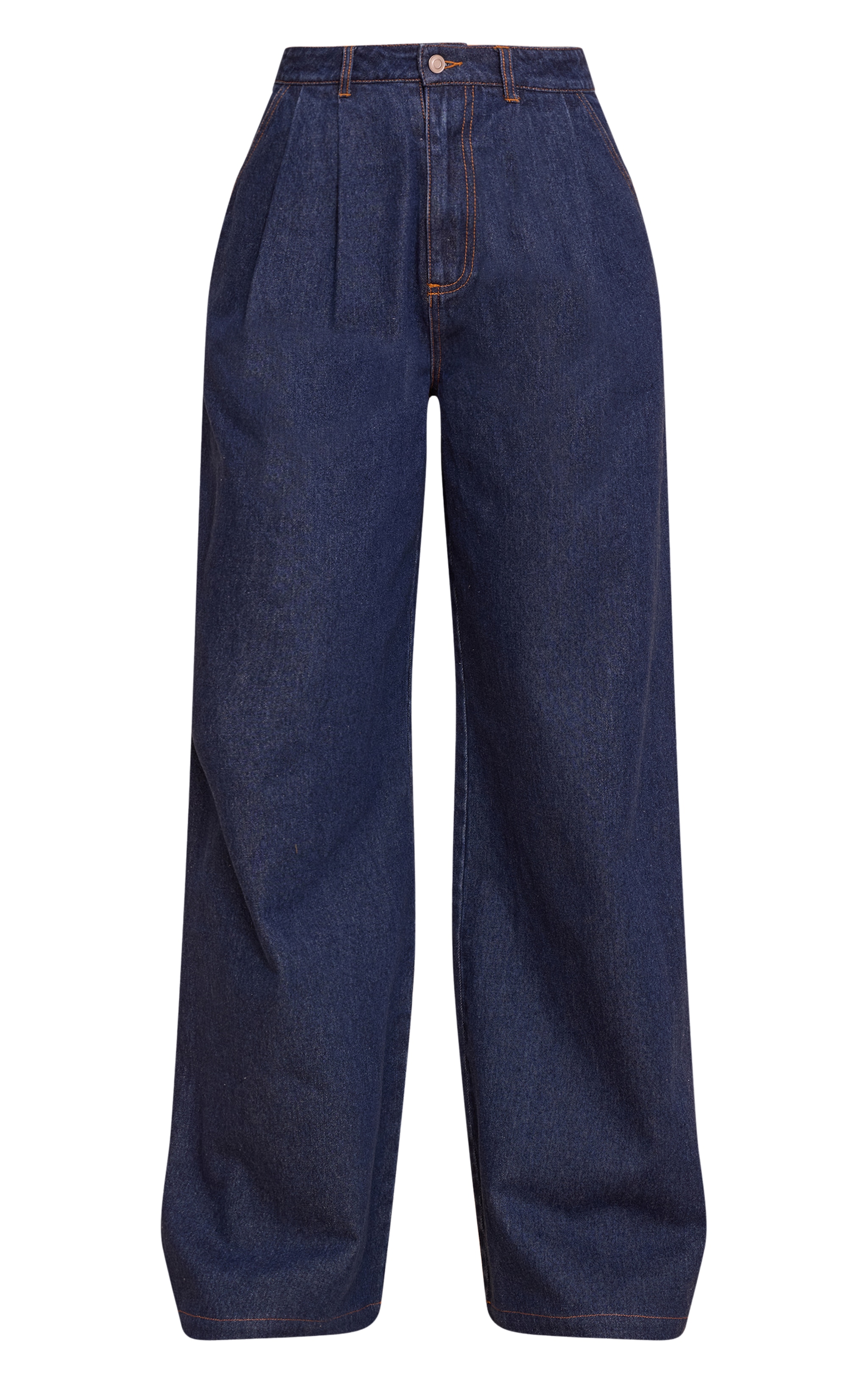 Tall Indigo Pleated Wide Leg Jeans image 5