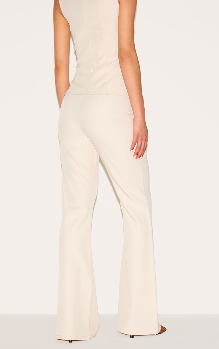 Tall Nude Mid Rise Tailored Flare Pants image 3