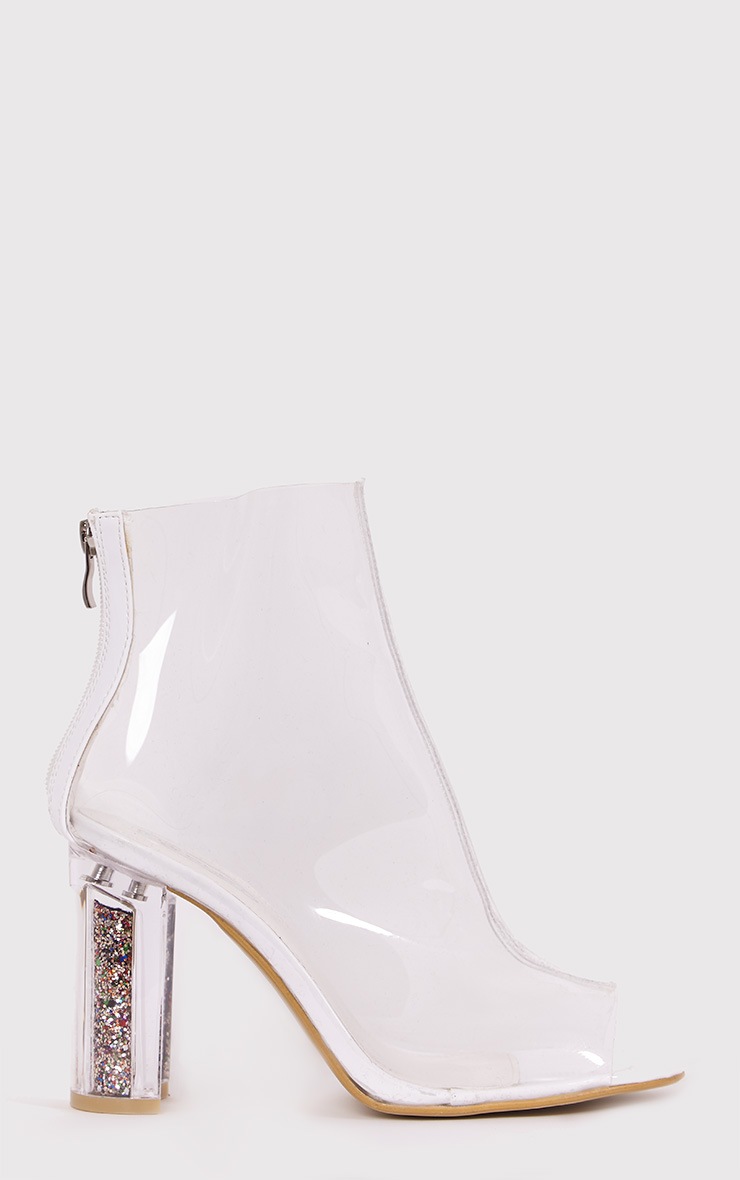 clear open toe boots