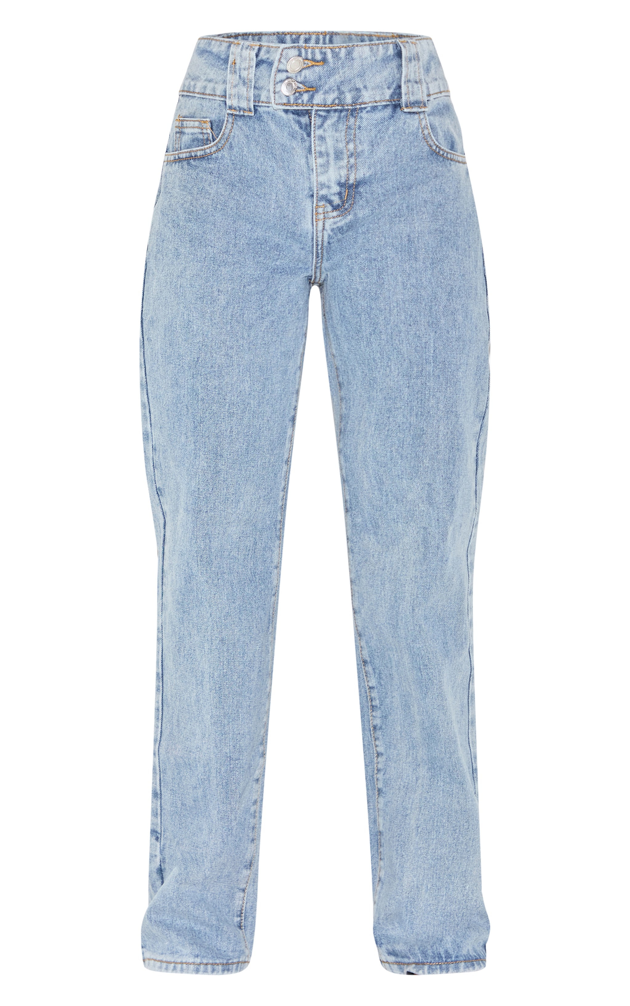 Petite Jean droit délavage bleu moyen image 5