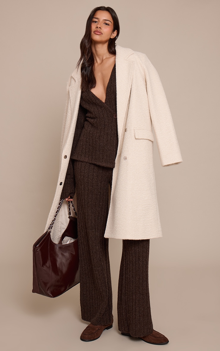 Tall Chocolate Hazel Knit Turn Up Cuff Cardigan  image 3