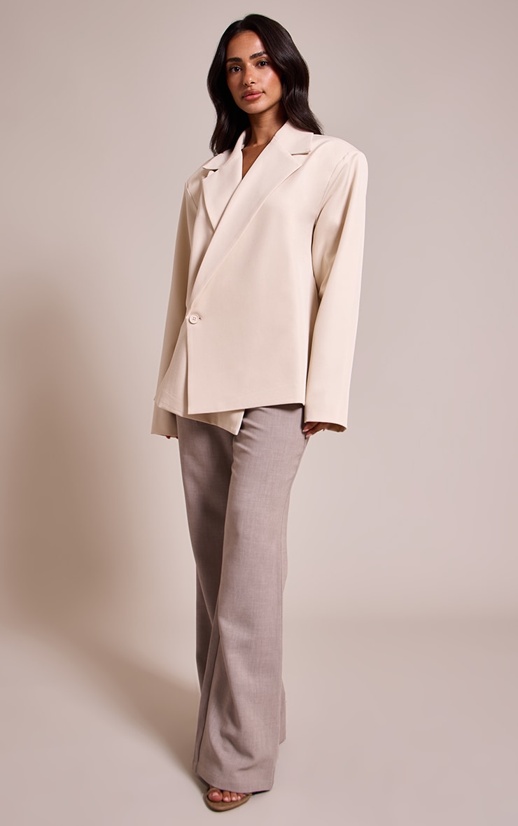 Petite Stone Oversized Boxy Crossover Blazer image 3