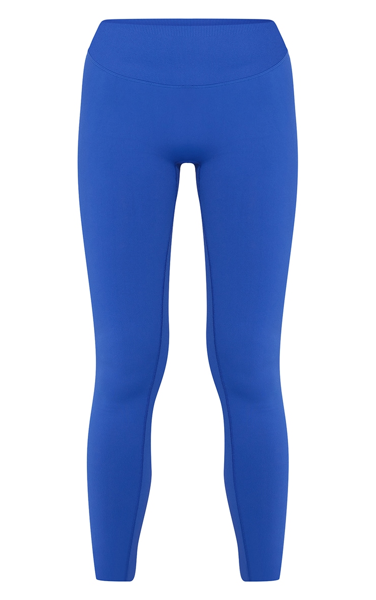 Cobalt Seamless Scrunch Bum Gym Leggings image 5