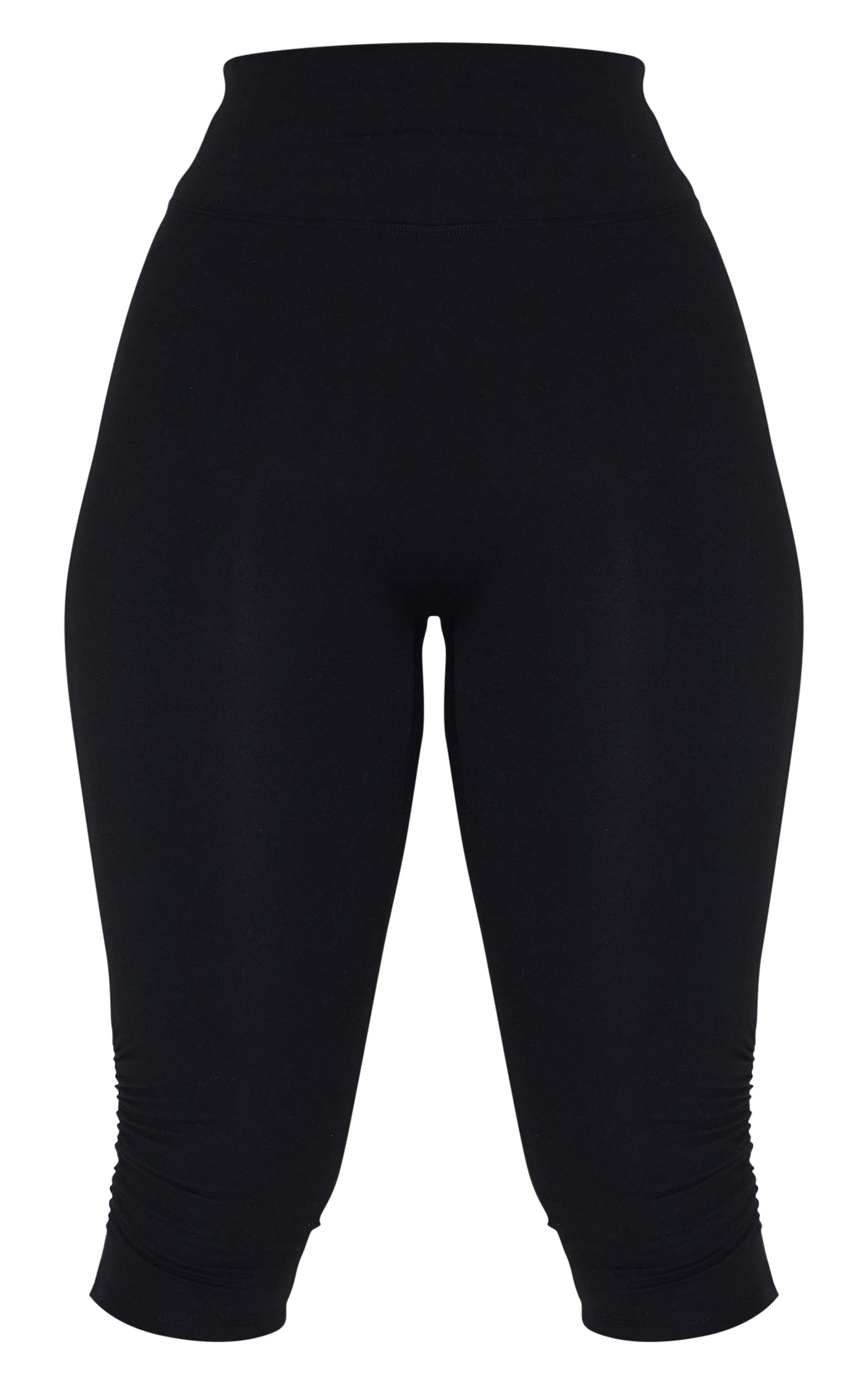 Shape Black Active Ruched Side High Waisted Capri Pants image 5