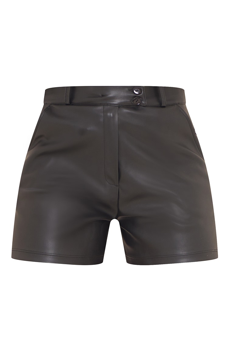 pu black shorts