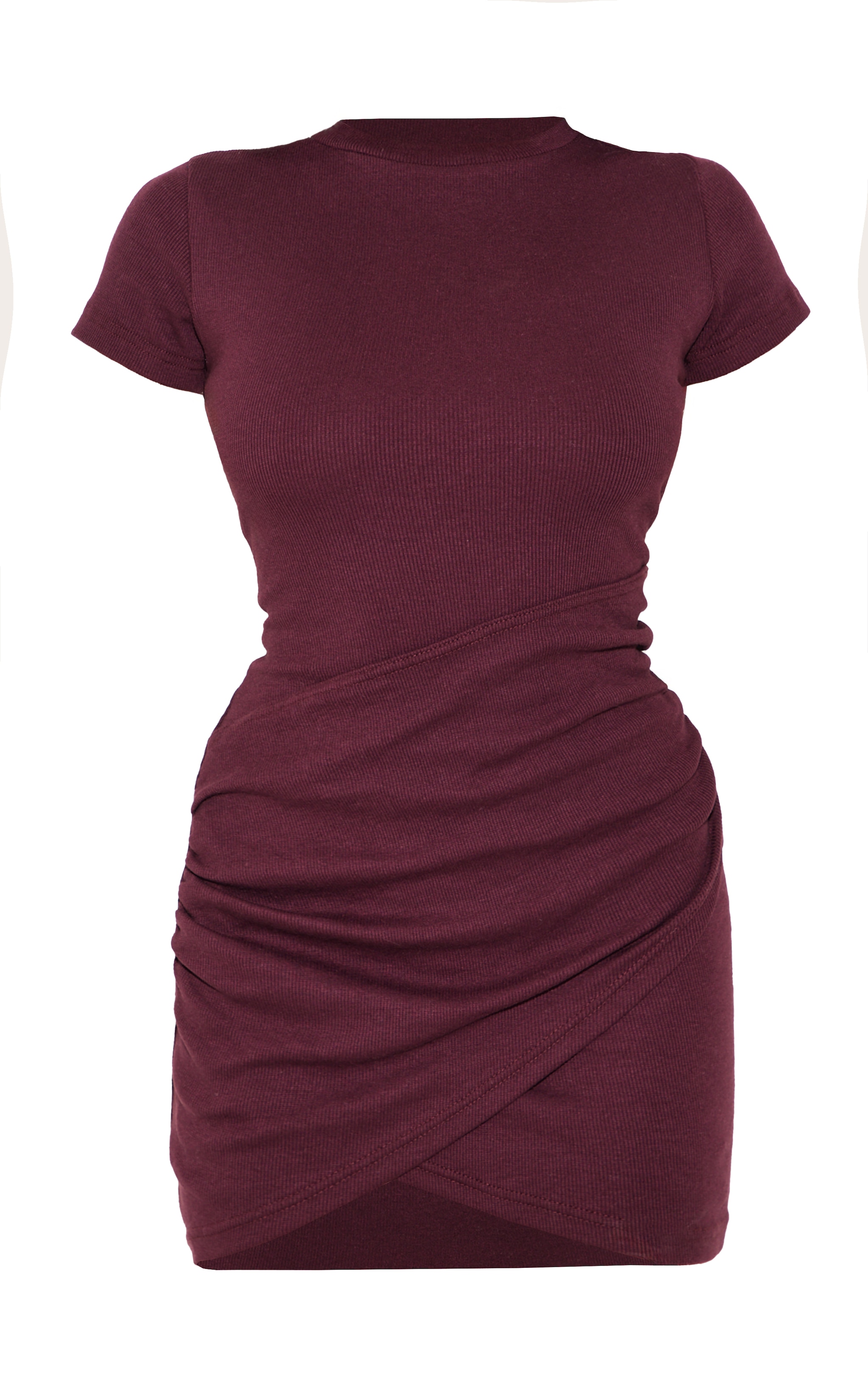 Plum Overlay Detail Mini Dress image 5