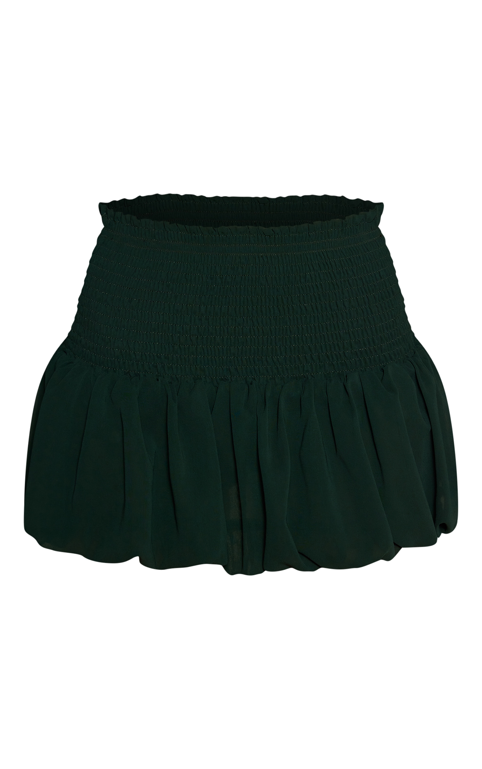 Green Sheer Shirred Floaty Skirt image 6