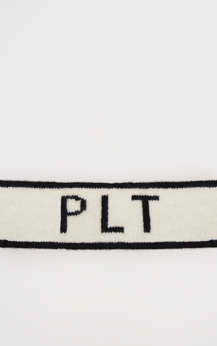 PRETTYLITTLETHING Monochrome Knitted Headband image 3