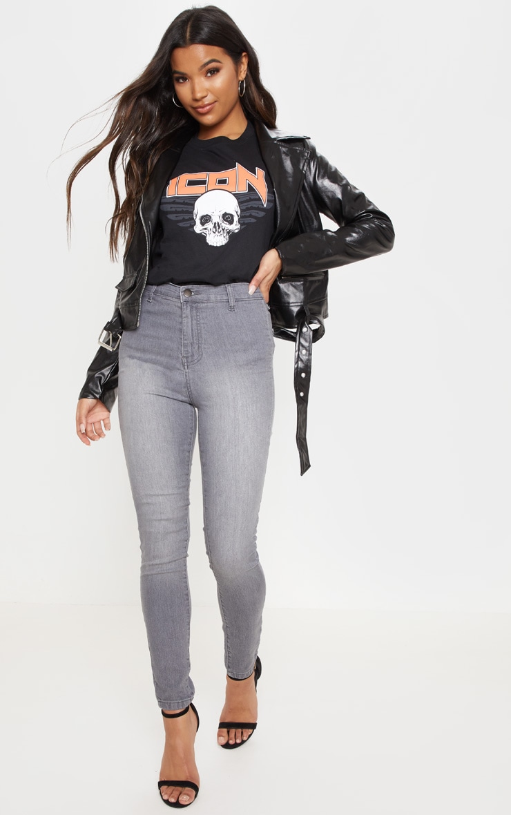Grey Disco Fit Skinny Jean