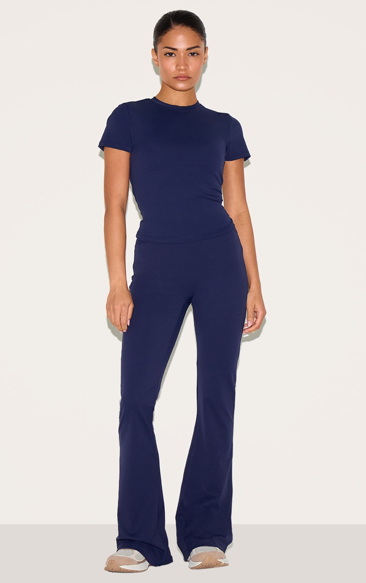 Pantalon de Yoga Évasé Taille Haute Sculpt Marine Coupe Petite image 1