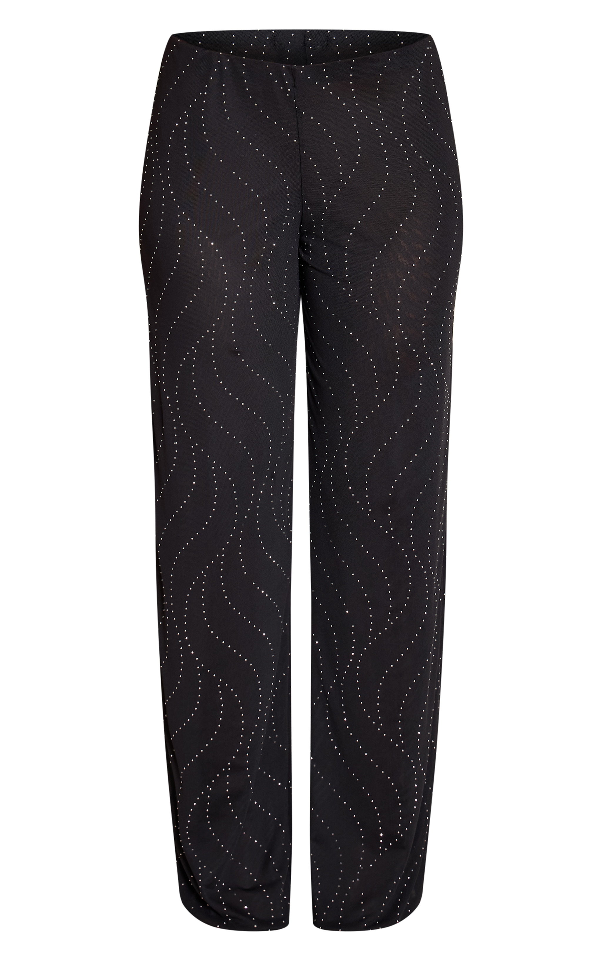 Pantalon large en mesh noir à paillettes image 5
