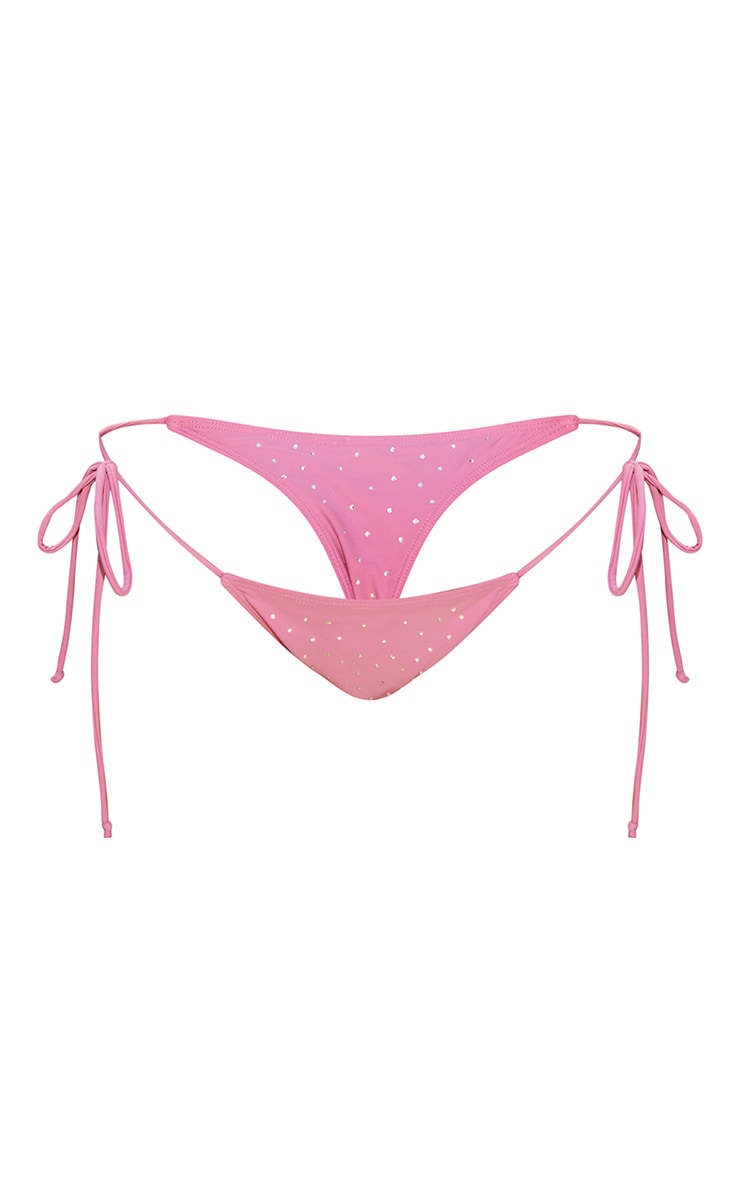 Lilac Hot Fix Tie Side Bikini Bottoms image 1