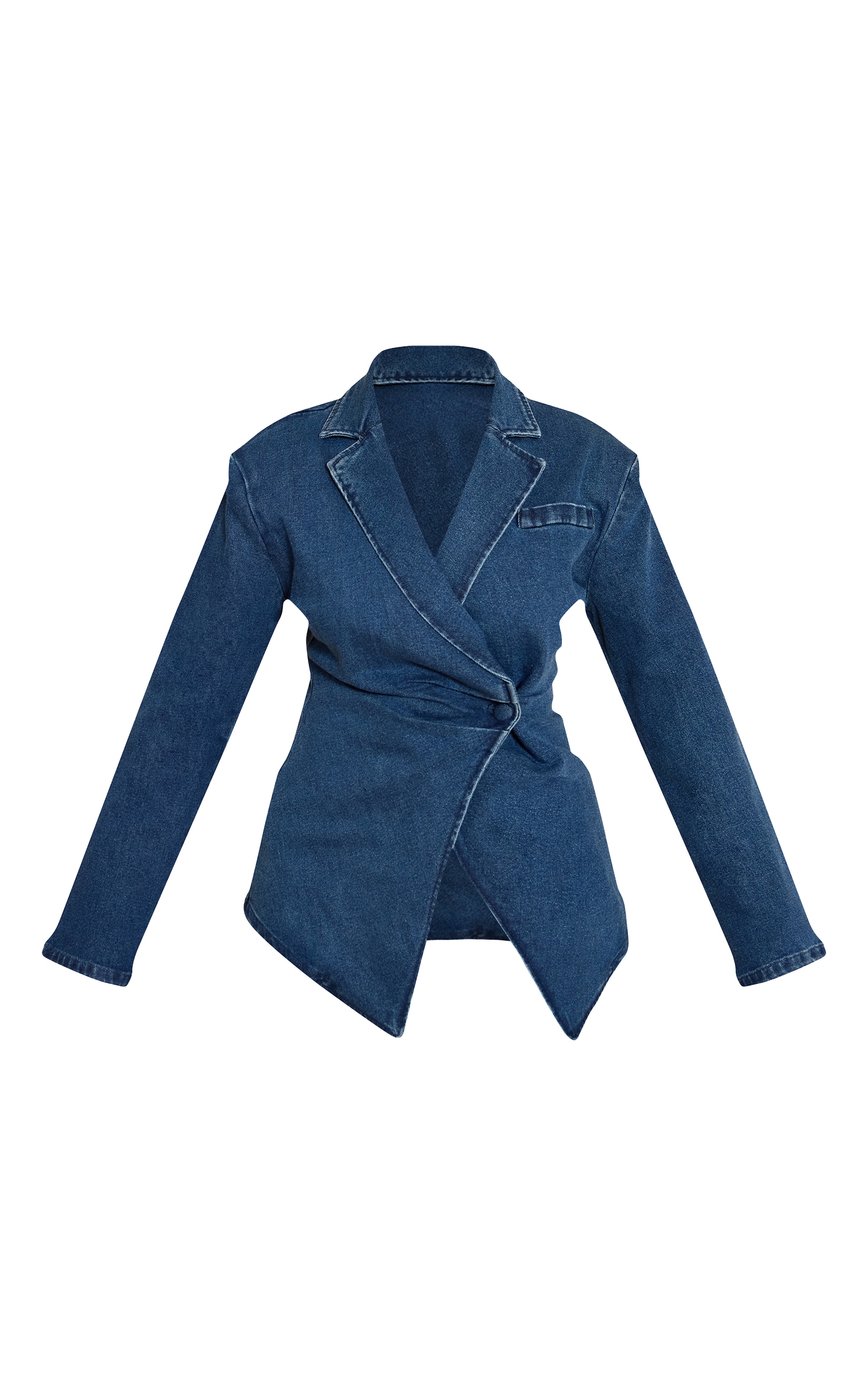 Shape Indigo Stretch Denim Cinched Waist Blazer image 5