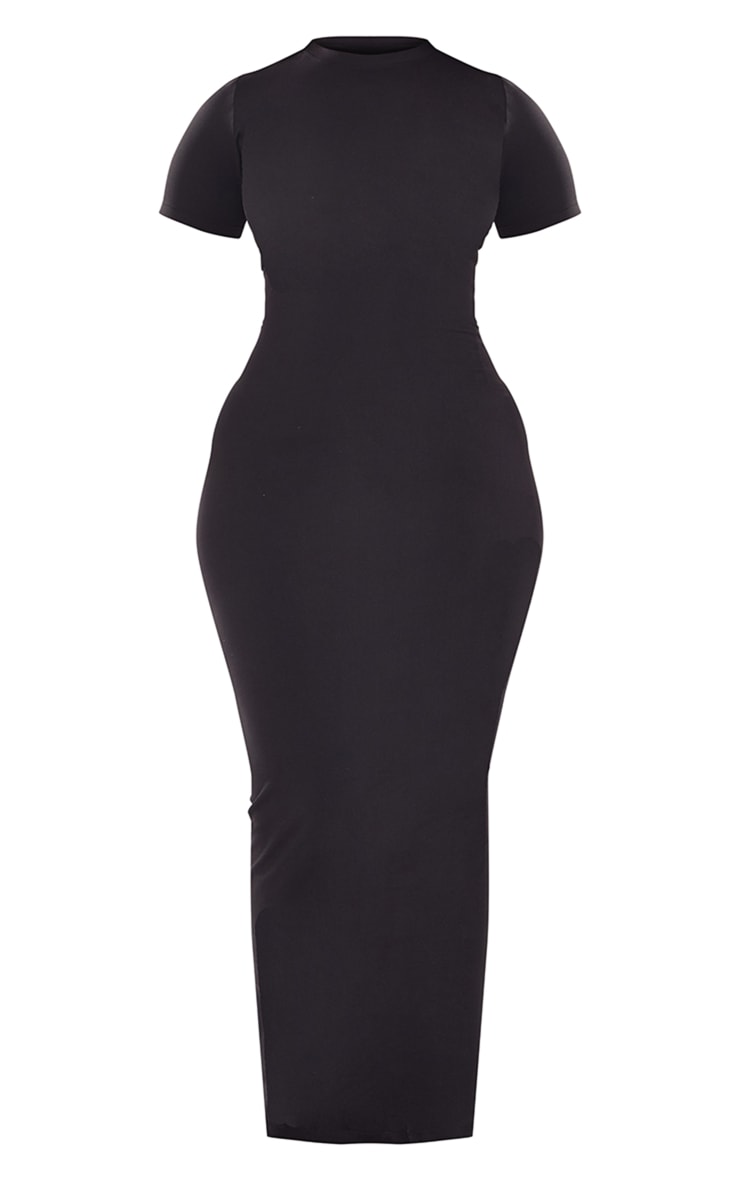 Shape Black Sculpted Short Sleeve Maxi Dress image 5