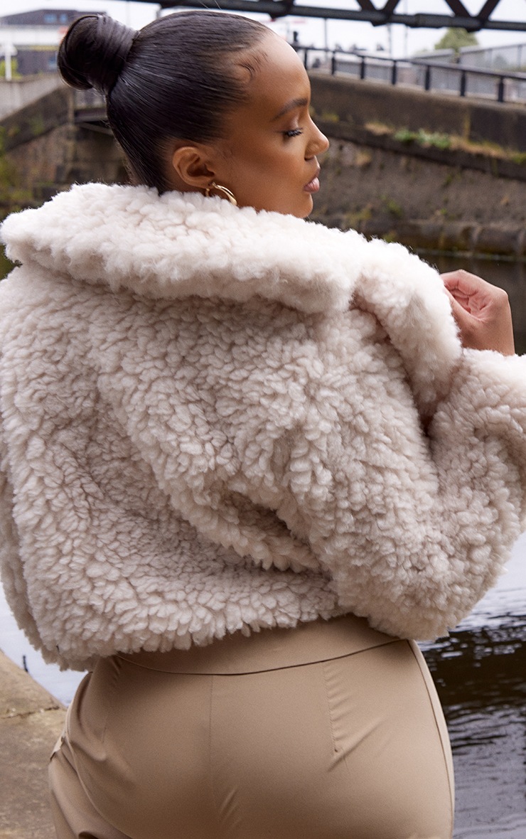 Cream teddy bear jacket clearance