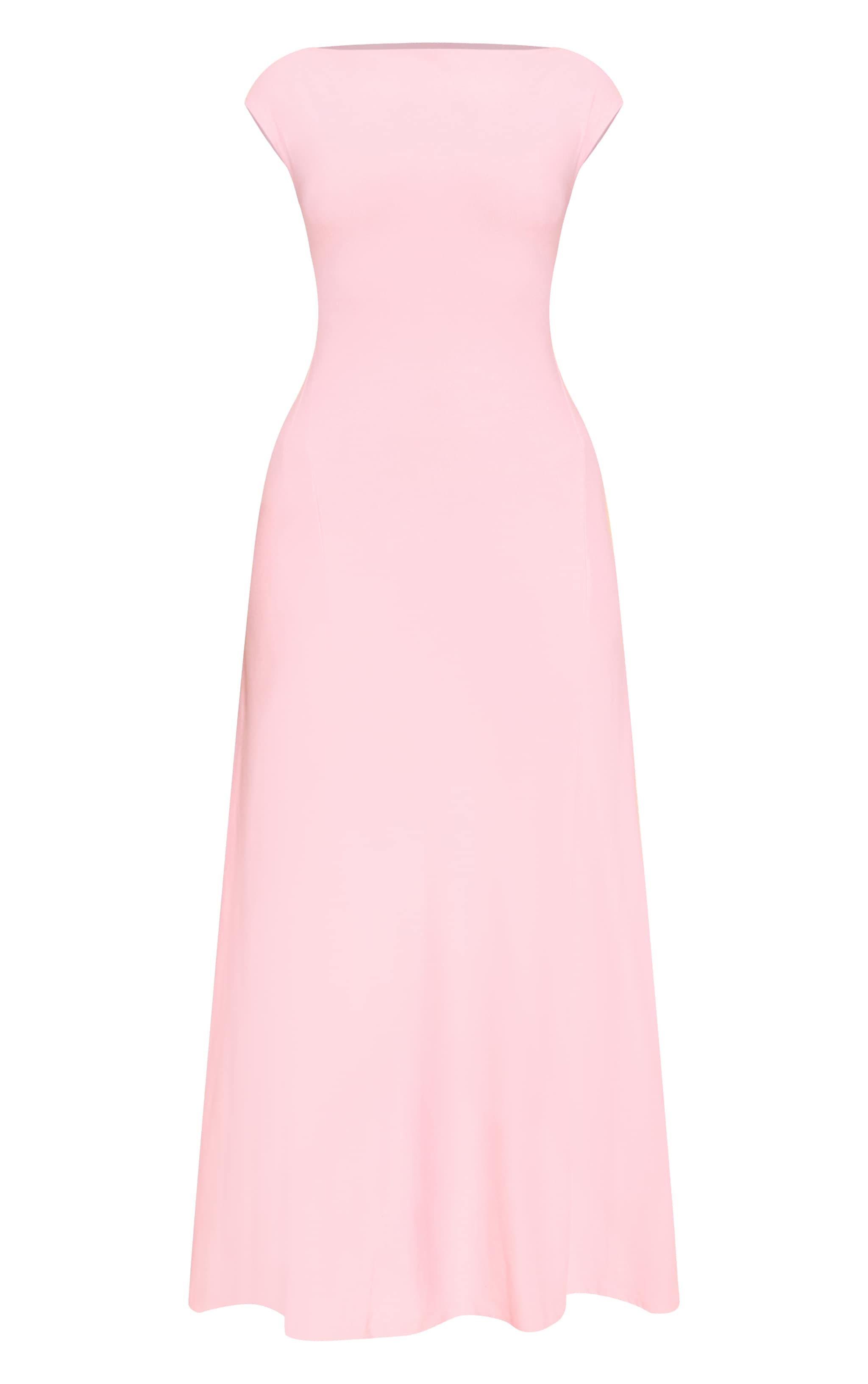 Pink Asymmetric Panelled Floaty Maxi Dress image 5