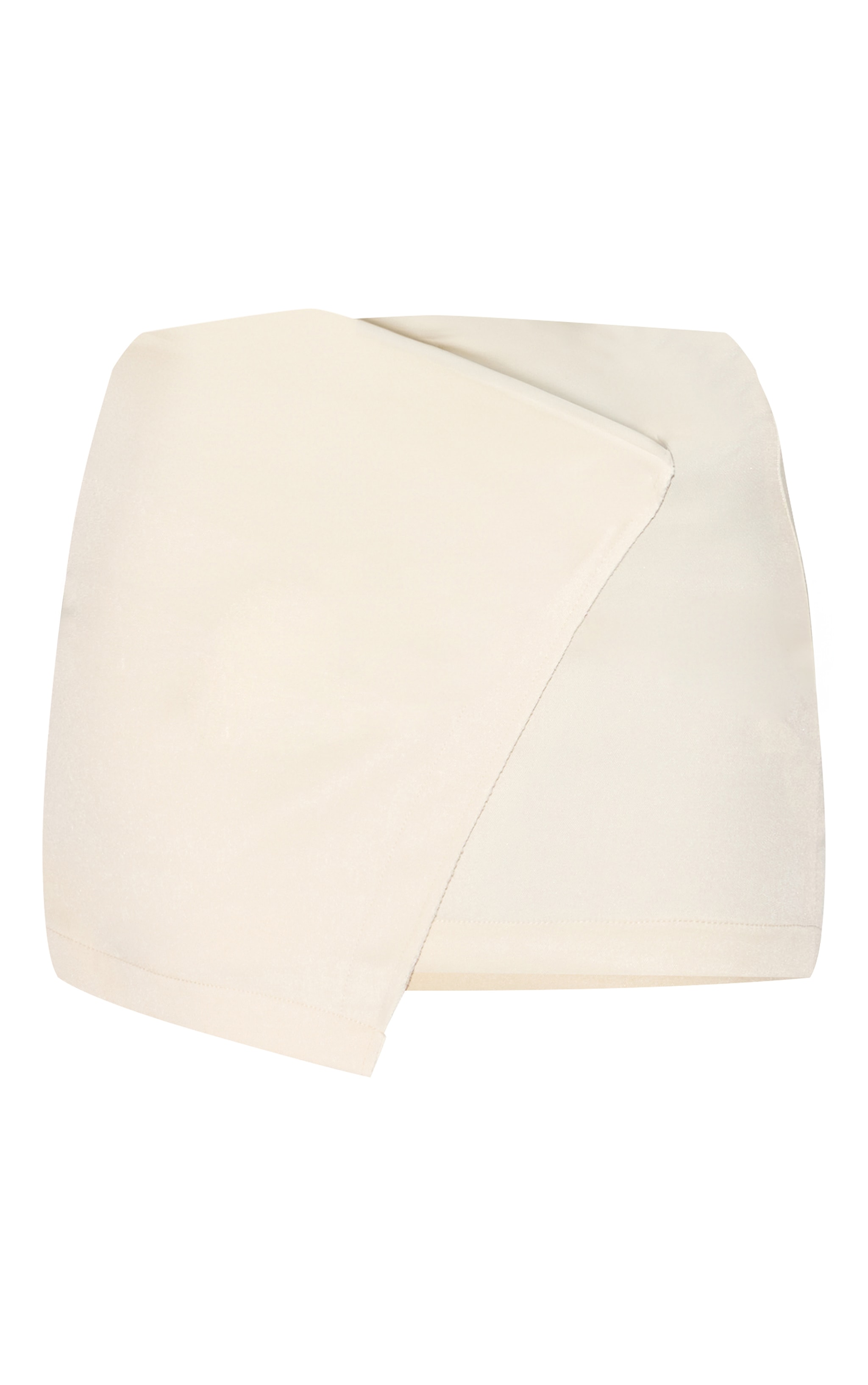 Cream Woven Raw Edge Detail Mini Skort image 6