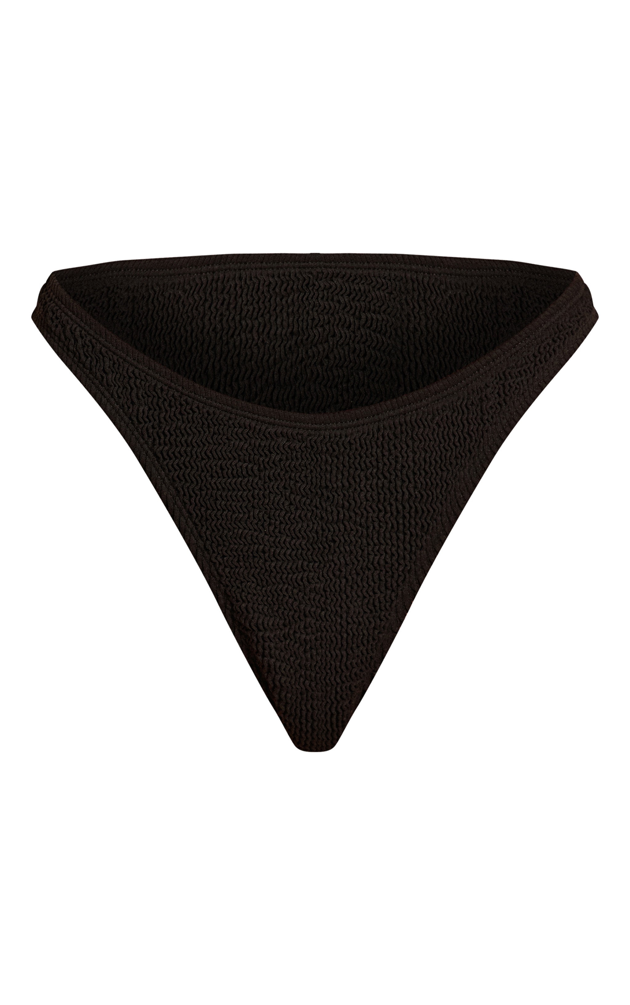 Black Crinkle Thong Bikini Bottoms image 5