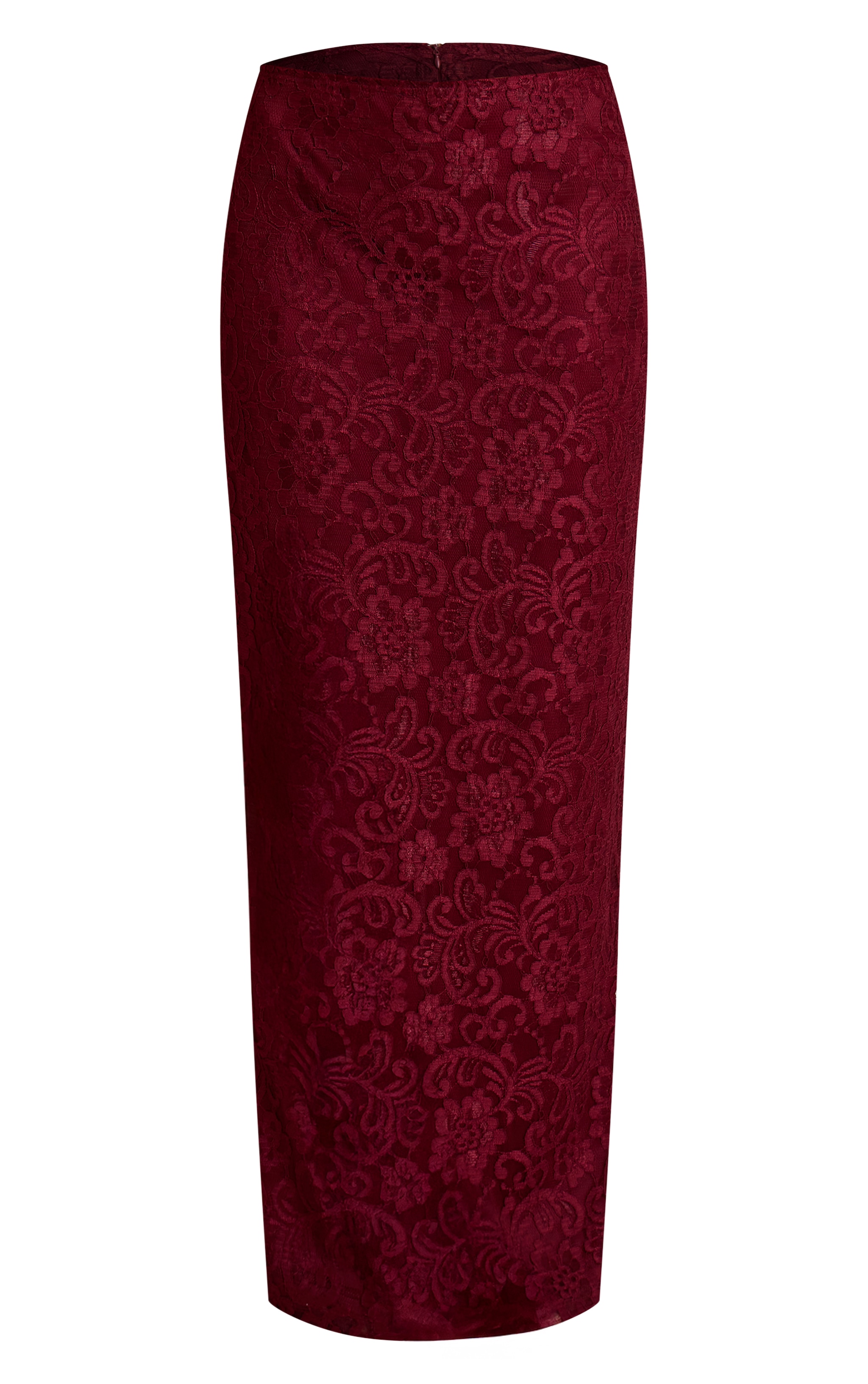 Wine Lace Maxi Skirt image 5