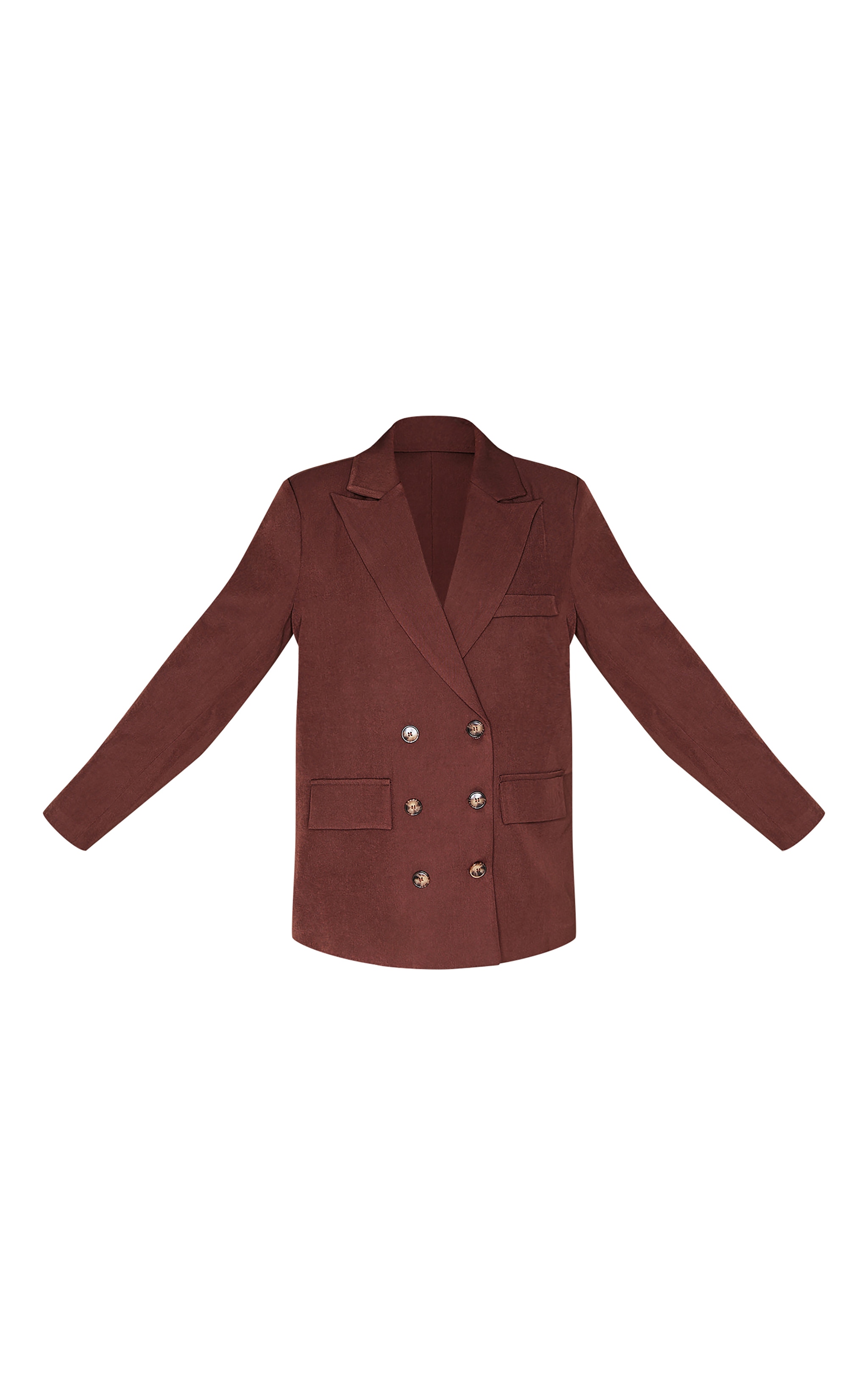 Petite Blazer deluxe doublé marron à double boutonnière image 5