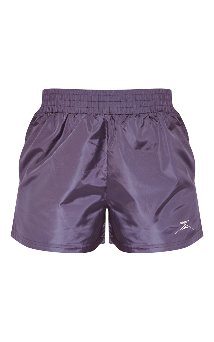 PLT Sport Short de course en nylon bleu marine à détail badge image 6