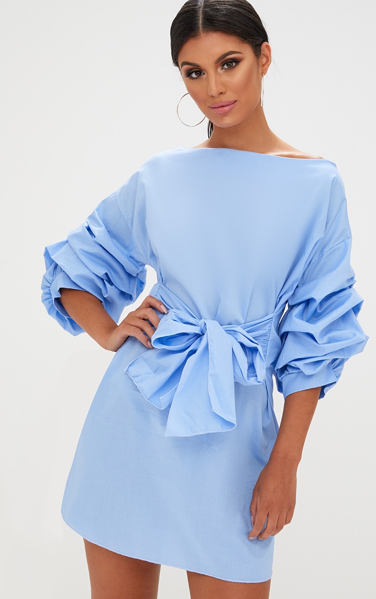 oversized ruffle dress