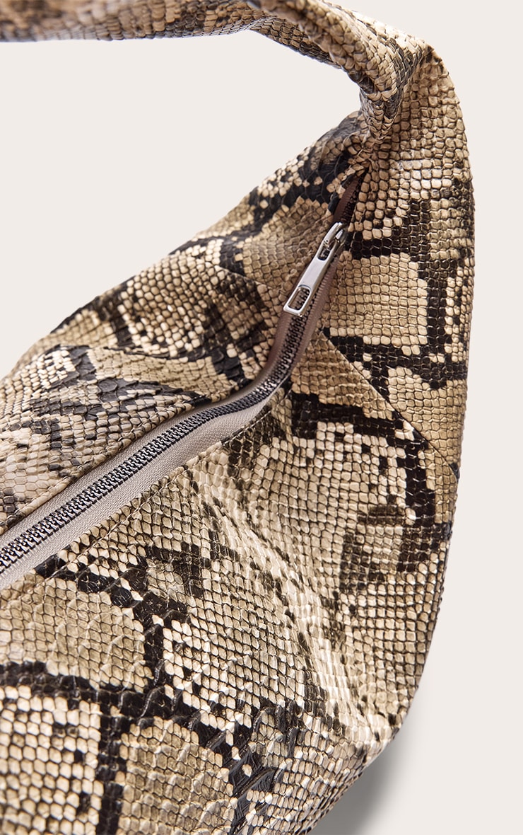 Snake Print Oversized PU Tote image 4
