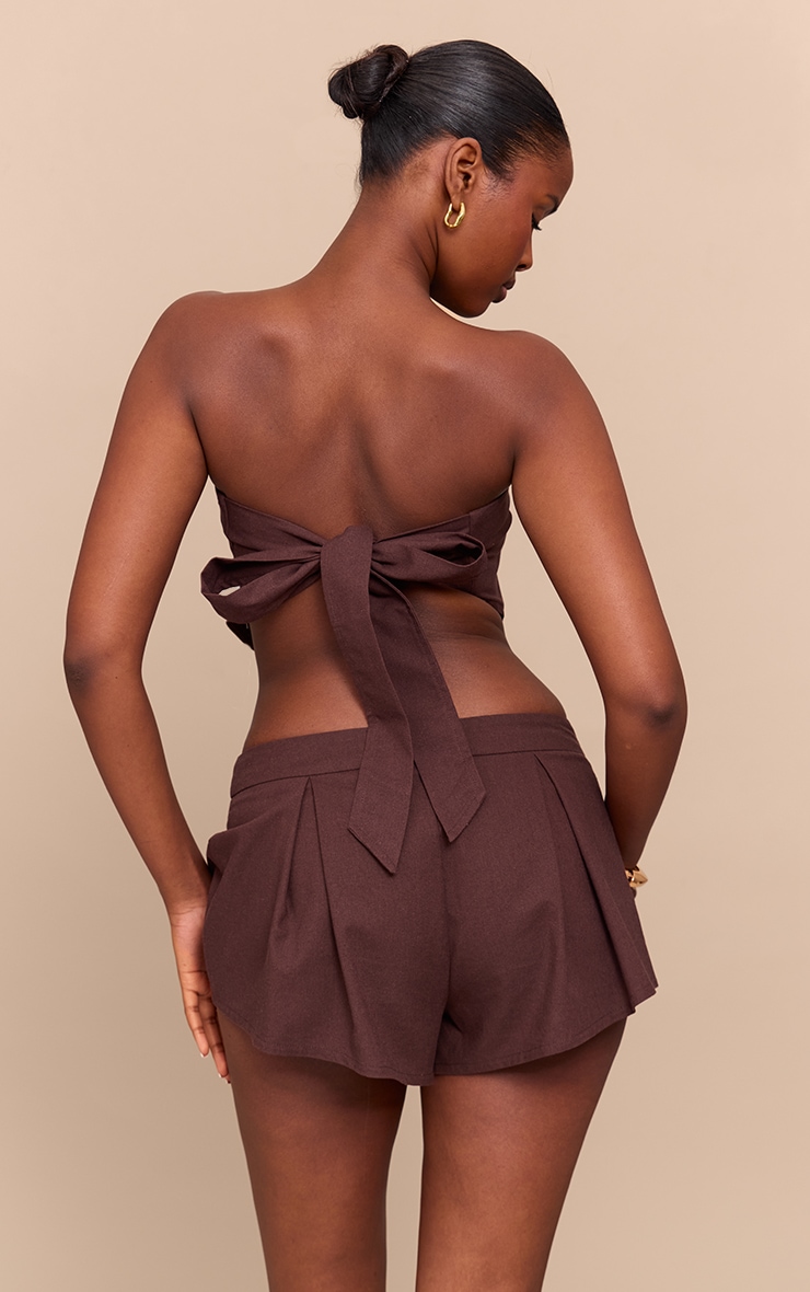 Chocolate Beaded Pointed Bandeau image 2