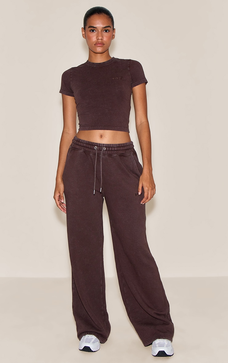 Chocolate Washed Fitted T-shirt image 3