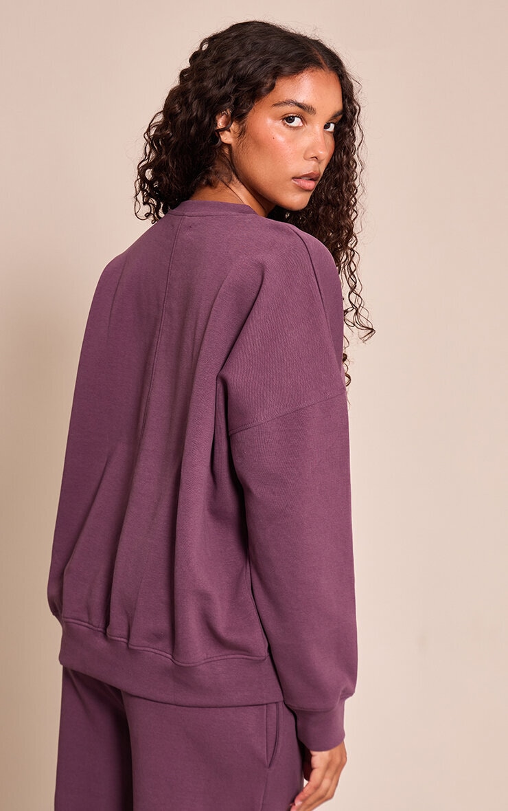 Jogging large en tissu 350 gr/m² sergé prune image 2