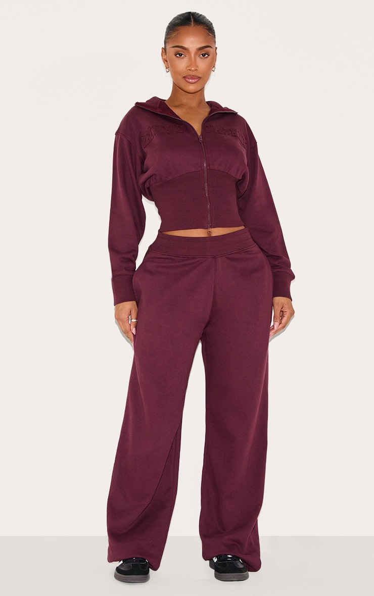 Shape Wine Fitted Zip Up Sweatshirt image 3