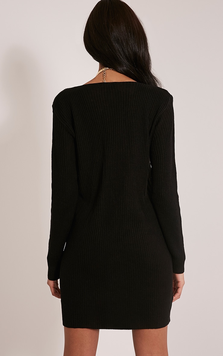 deep v jumper dress