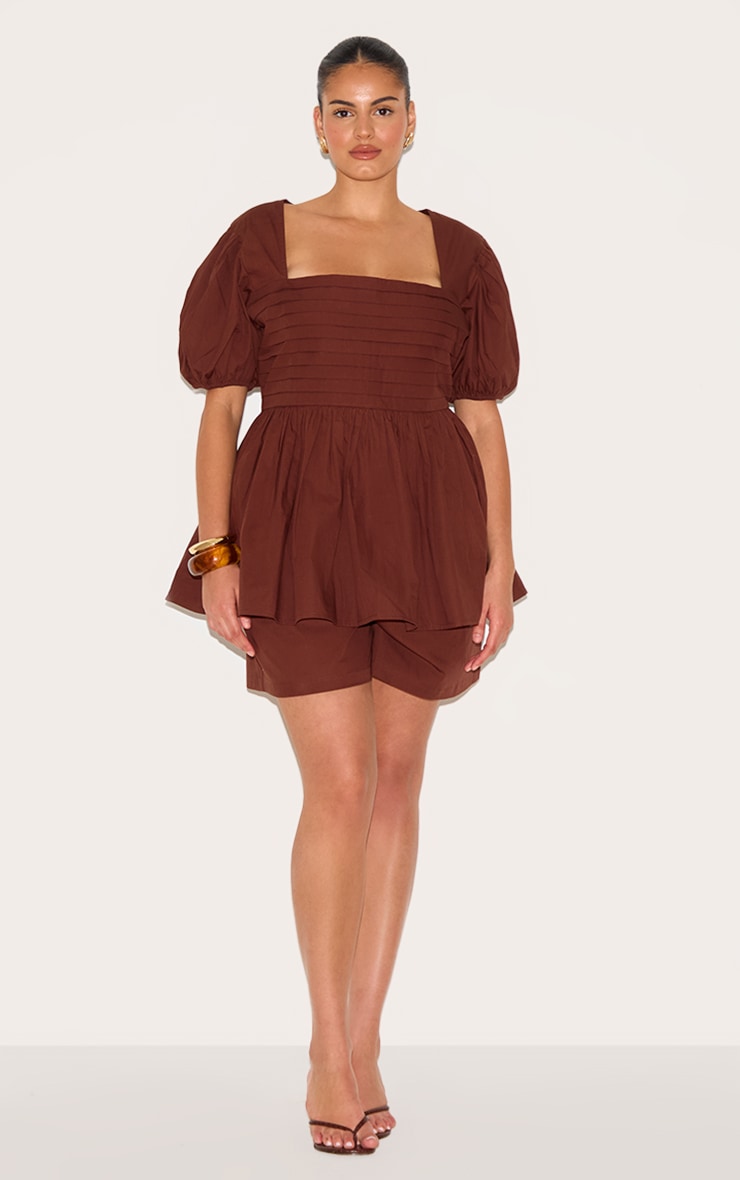 Plus Chocolate Floaty Poplin Shorts image 4