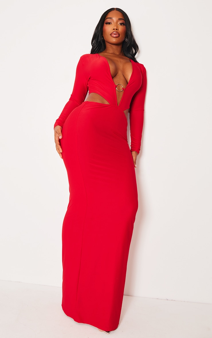 Robe longue rouge sales