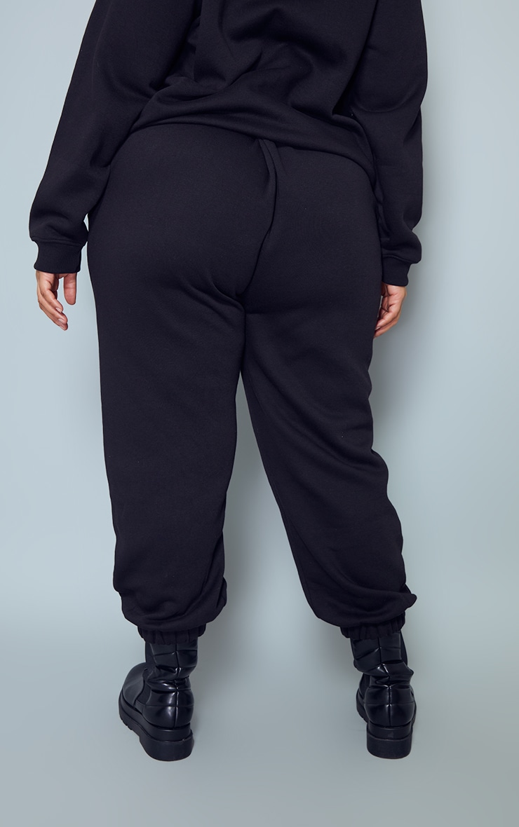 PRETTYLITTLETHING Plus Black Est 2012 Sweatpants image 3