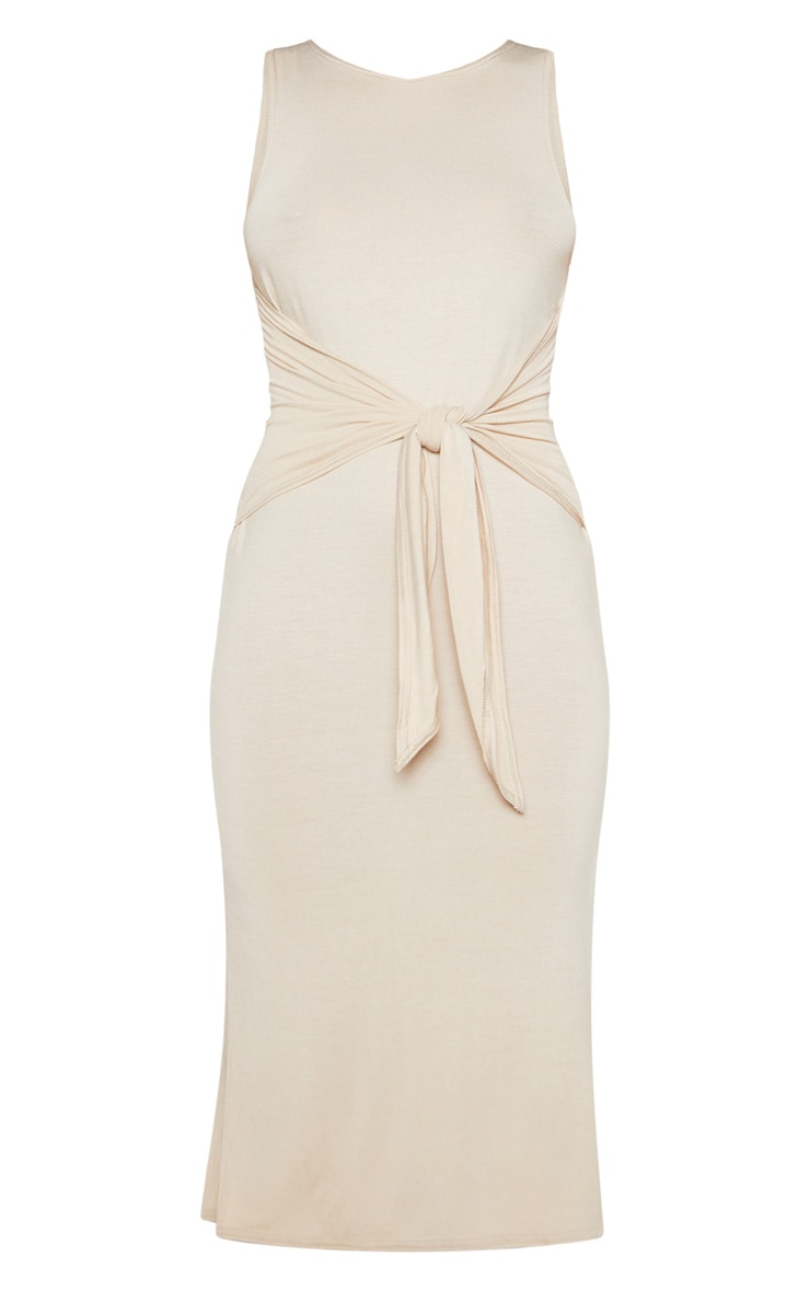 pretty little thing beige dress