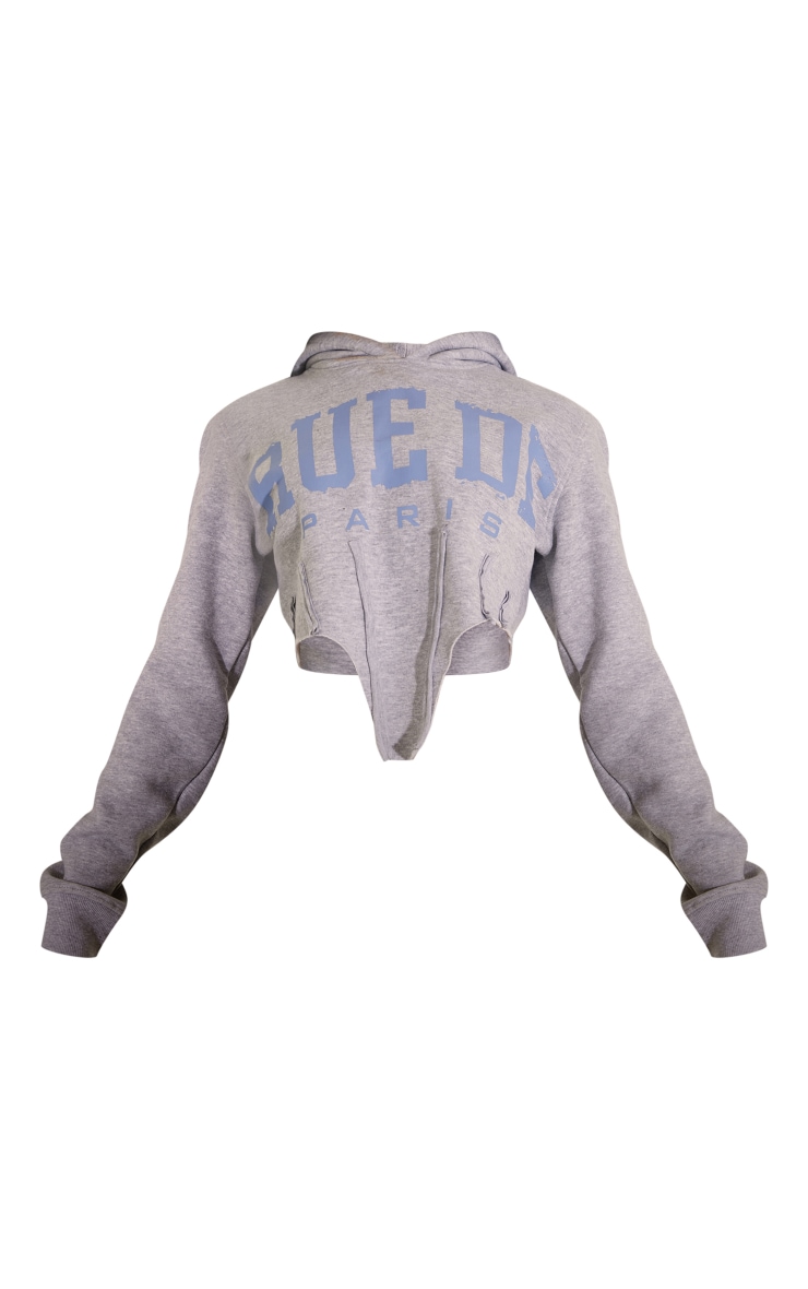 売れ筋商品|||マッデンガール カットソー トップス レディース Juniors' Corset Hoodie Heather Grey New York Corset Hoodie - Heather Grey | Fashion Nova
